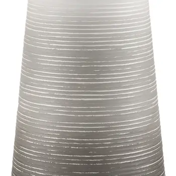 20" White Tulip Metal Table Vase