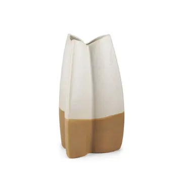 14" White Ceramic Table Vase