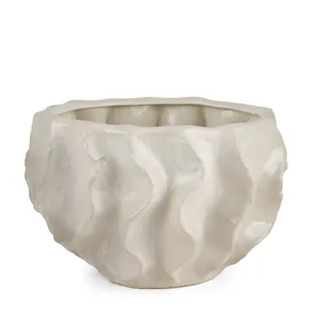 9" Cream Ceramic Table Vase