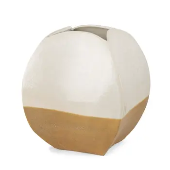 10" Brown Ceramic Table Vase