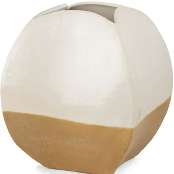 10" Brown Ceramic Table Vase