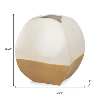 10" Brown Ceramic Table Vase