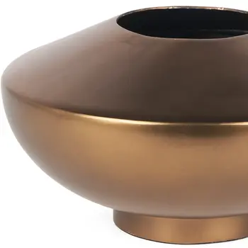 6" Gold Metal Table Vase