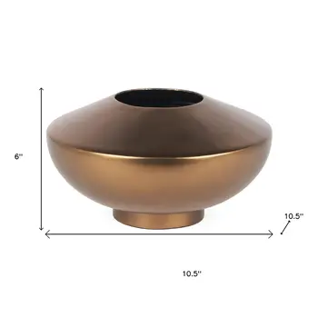 6" Gold Metal Table Vase