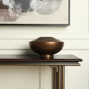6" Gold Metal Table Vase