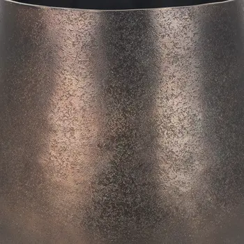 9" Gold Cylinder Metal Table Vase