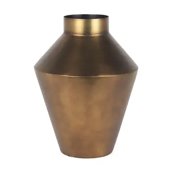 13" Gold Trumpet Metal Table Vase