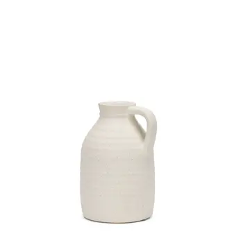 9" White Bud Ceramic Table Vase