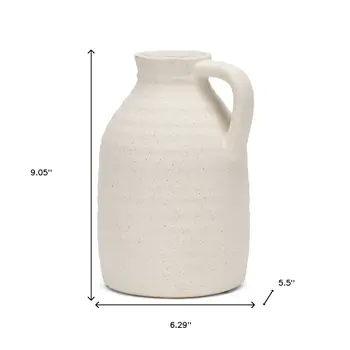 9" White Bud Ceramic Table Vase