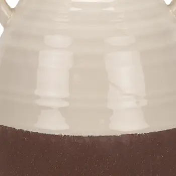 11" Cream Amphora Ceramic Table Vase