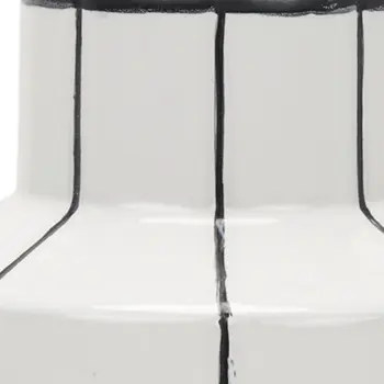 13" White Cylinder Ceramic Table Vase