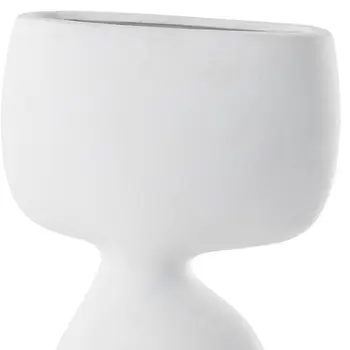 12" White Ceramic Table Vase