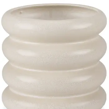 7" Cream Cylinder Ceramic Table Vase