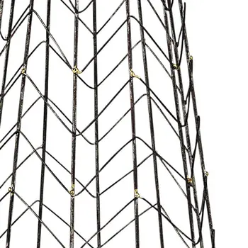 24" Gold Distressed Lattice Metal Tabletop Hurricane Candle Holder