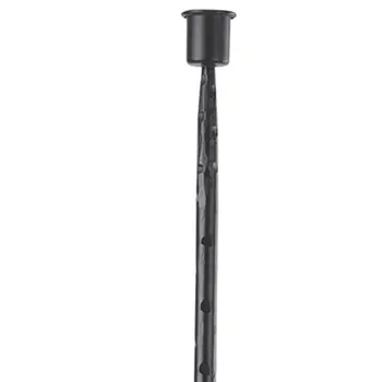 30" Black Abstract Metal Tabletop Taper Candlestick