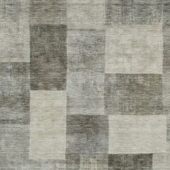 10' X 14' Taupe Geometric Washable Indoor Outdoor Area Rug