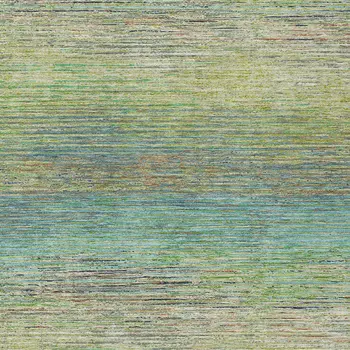 8' X 10' Artichoke Green Striped Washable Indoor Outdoor Area Rug