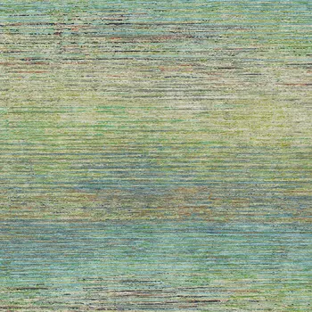 10' X 14' Artichoke Green Striped Washable Indoor Outdoor Area Rug