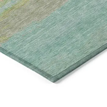 8' Lavender Round Striped Washable Indoor Outdoor Area Rug