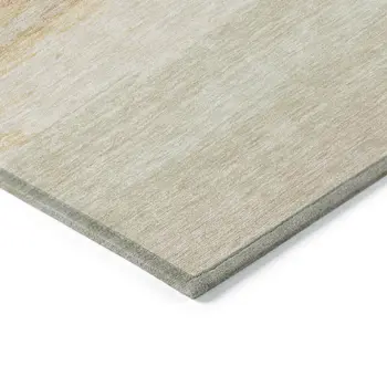 8' X 10' Salmon Striped Washable Indoor Outdoor Area Rug