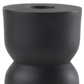 8" Black Metal Tabletop Taper Candle Holder