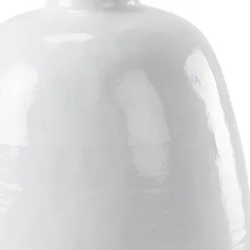 32" White Round Ceramic Floor Vase