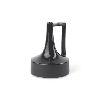 8" Black Ceramic Jug Vase