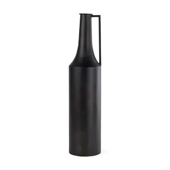 24" Black Metal Jug Vase