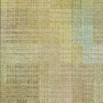 8' X 10' Beige Geometric Washable Indoor Outdoor Area Rug