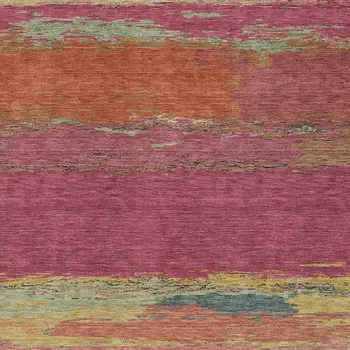 10' X 14' Blush Abstract Washable Indoor Outdoor Area Rug