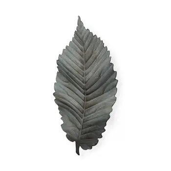 16" X 9" Green Leaf Metal Hanging Dimensional Sculpture
