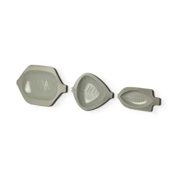 Set of Three Gray Fish Metal Hanging Dimensional Sculpture