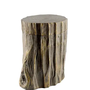 7" Brown Resin Abstract Decorative Keepsake Box