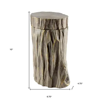 10" Brown Resin Decorative Keepsake Box