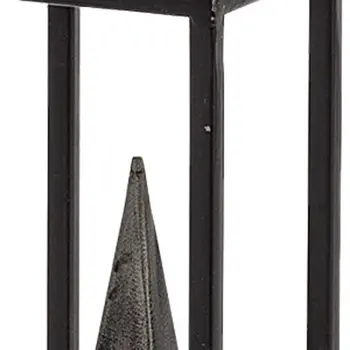 10" Black Metal Pyramid Tabletop Sculpture