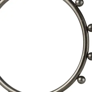 15" Gray Metal Circle Tabletop Sculpture