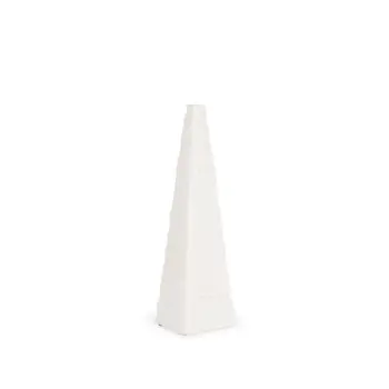 13" White Marble Spike Tabletop Sculpture