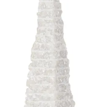 16" White Marble Spike Tabletop Sculpture
