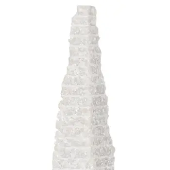 16" White Marble Spike Tabletop Sculpture