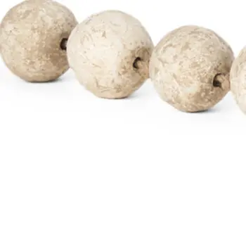 3" Beige Paper Sphere Tabletop Sculpture