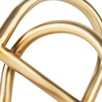 6" Gold Iron Abstract Tabletop Sculpture