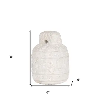 8" White Marble Tabletop Sculpture