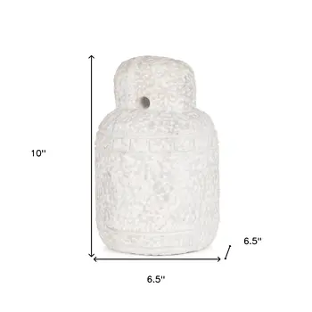 10" White Marble Tabletop Sculpture