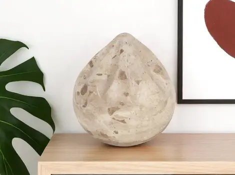 3" Beige Marble Tabletop Sculpture