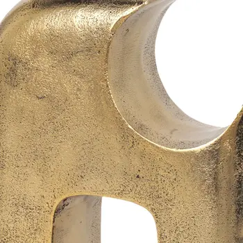 11" Brass Aluminum Tabletop Sculpture