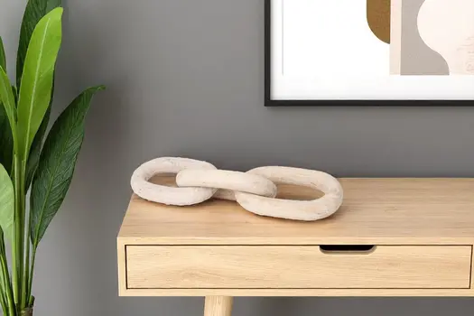 21" Natural Solid Wood Tabletop Sculpture