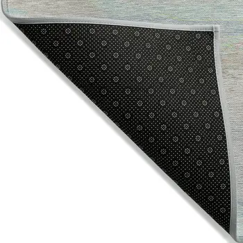 10' X 14' Ivory Abstract Washable Indoor Outdoor Area Rug