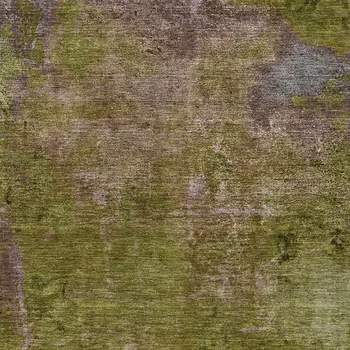 10' X 14' Green Abstract Washable Indoor Outdoor Area Rug