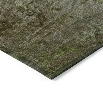 8' X 10' Brown Abstract Washable Indoor Outdoor Area Rug