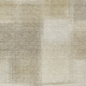 9' X 12' Taupe Geometric Washable Indoor Outdoor Area Rug